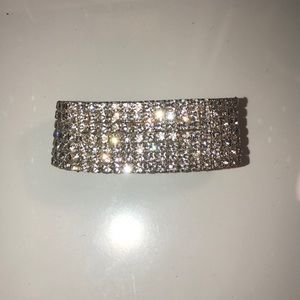 Thick silver bracelet